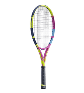 Babolat Pure Aero RAFA Junior 26 Inch Junior Tennis Racket - Yellow/Pink/Blue