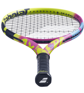 Babolat Pure Aero RAFA Junior 26 Inch Junior Tennis Racket - Yellow/Pink/Blue
