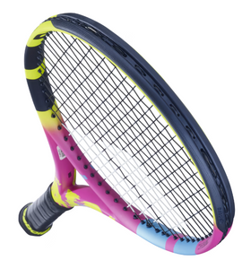 Babolat Pure Aero RAFA Junior 26 Inch Junior Tennis Racket - Yellow/Pink/Blue