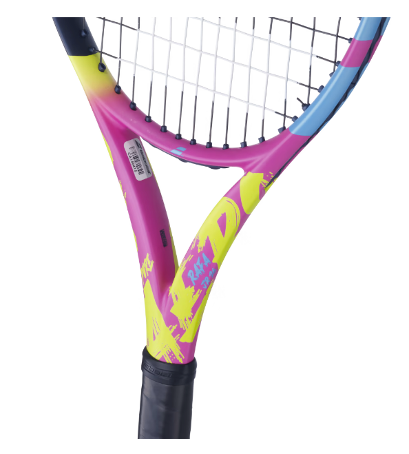 Babolat Pure Aero RAFA Junior 26 Inch Junior Tennis Racket - Yellow/Pink/Blue