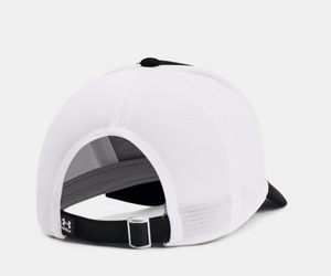 Under Armour Women's Iso-Chill Driver Mesh Adjustable Cap - Black/White (001)