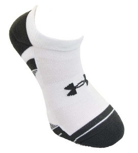 Under Armour Performance Tech Unisex Cushioned NO SHOW Socks 3 pack - White (100)