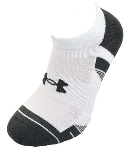 Under Armour Performance Tech Unisex Cushioned NO SHOW Socks 3 pack - White (100)