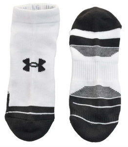 Under Armour Performance Tech Unisex Cushioned NO SHOW Socks 3 pack - White (100)