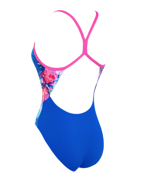 Zoggs Womens Graffitti Rose Sprintback Swimsuit - Multi