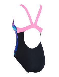 Zoggs Women's Acid Wave Speedback 1 piece Swimsuit - Multi/Black