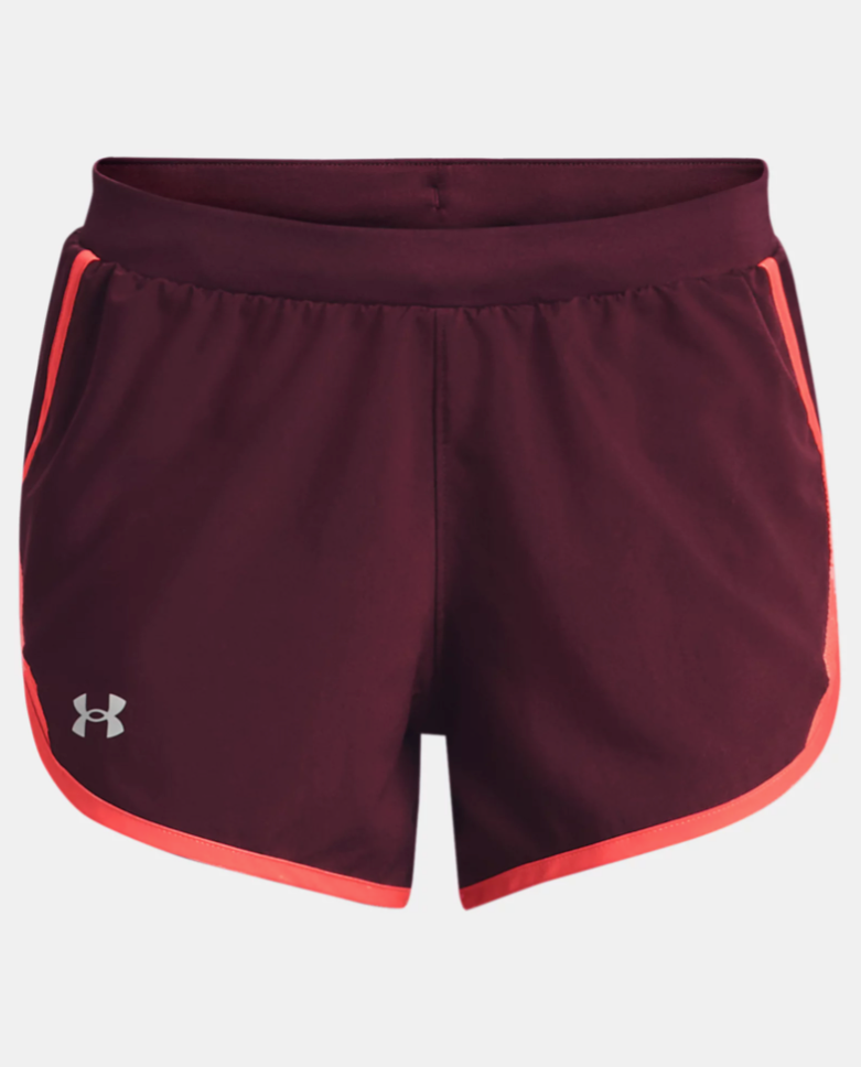 Under Armour Women's Fly-By 2.0 Shorts - Maroon / Beta (601)