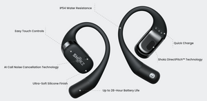 Shokz OPENFIT Wireless Headphones - Black