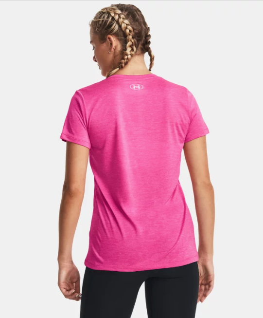 Under Armour Women's Tech Twist V-Neck - REBEL PINK (657)