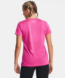 Under Armour Women's Tech Twist V-Neck - REBEL PINK (657)