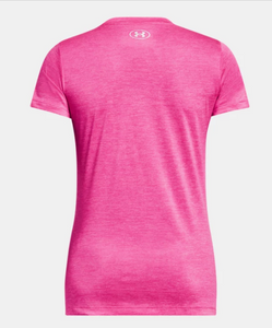 Under Armour Women's Tech Twist V-Neck - REBEL PINK (657)