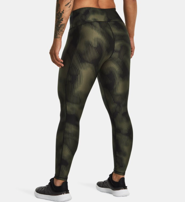 Under Armour Women's HeatGear Armour Printed Ankle Leggings - Marine OD Green (390)