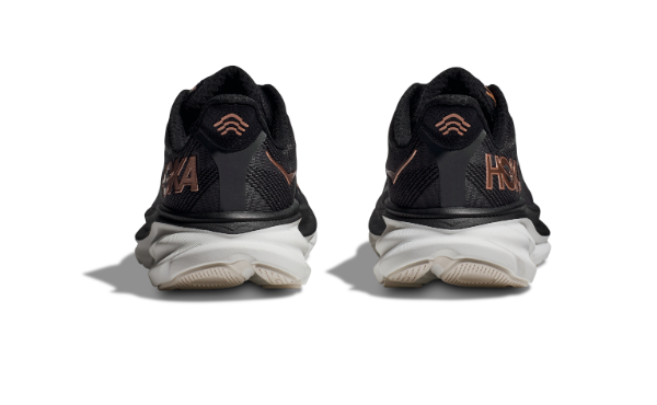HOKA Women s Clifton 9 Running Shoes Black Rose Gold