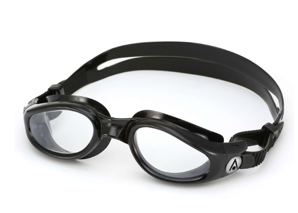 Aqua Sphere Kaiman Unisex Swimming Goggles Clear Lens - Black
