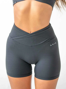 ARIA Allure Cross Waist Shorts - Jet Black