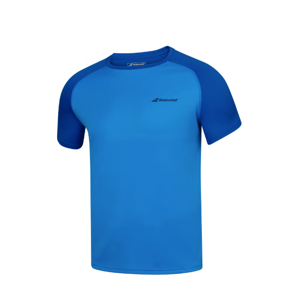 Babolat Boys Play Crew Neck Tee -  Blue Aster