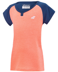 Babolat Girls Play Cap Sleeve Top -  Fluo Strike