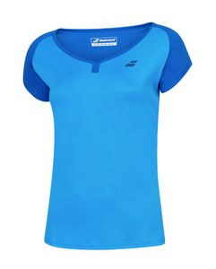 Babolat Girls Play Cap Sleeve Top -  Blue Aster