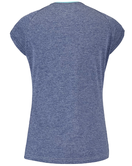 Babolat Girls Play Cap Sleeve Top -  White/Blue HTHR