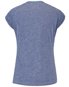 Babolat Girls Play Cap Sleeve Top -  White/Blue HTHR