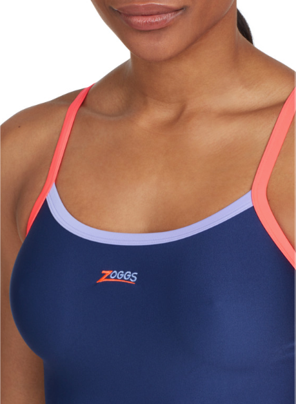 Zoggs Women's Cannon Strikeback Swimsuit - Navy/Purple/Red