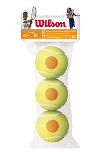 Wilson Junior/Kids Starter Orange Tennis Balls - 3 pack