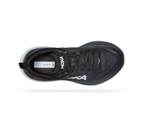 HOKA Women's Bondi 8 Running Shoes - BLACK / WHITE