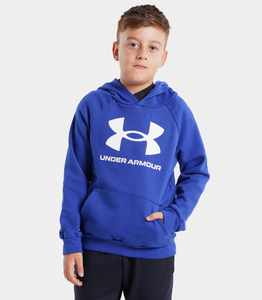 Under Armour Boys' Rival Fleece Big Logo Hoodie - Royal Blue (400)