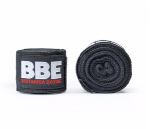 BBE Boxing Club Handwraps - Black, 1.5m