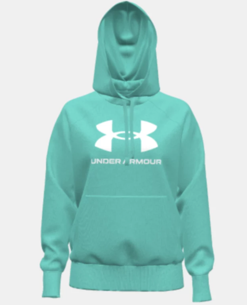 Under Armour Women s Rival Fleece Big Logo Hoody Radical Turquoise Equip Sports
