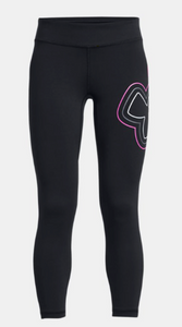 Under Armour Girls' Motion Branded Ankle Leggings - Black (001)