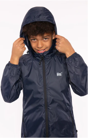 Mac in a Sac Origin II Kids Mini Packable Waterproof Jacket - NAVY