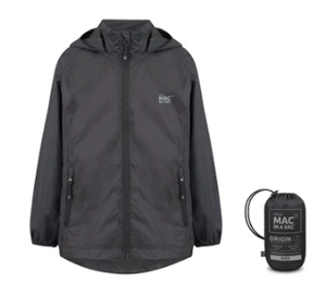 Mac in a Sac Origin II Kids Mini Packable Waterproof Jacket - BLACK