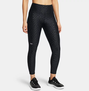 Under Armour Women's HeatGear No-Slip Waistband Printed Ankle Leggings - Black (004)