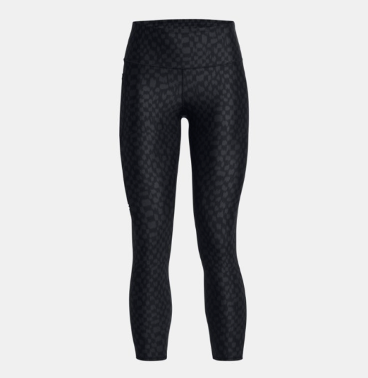 Under Armour Women's HeatGear No-Slip Waistband Printed Ankle Leggings - Black (004)