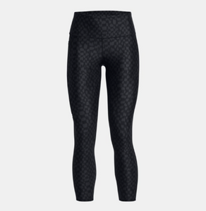 Under Armour Women's HeatGear No-Slip Waistband Printed Ankle Leggings - Black (004)