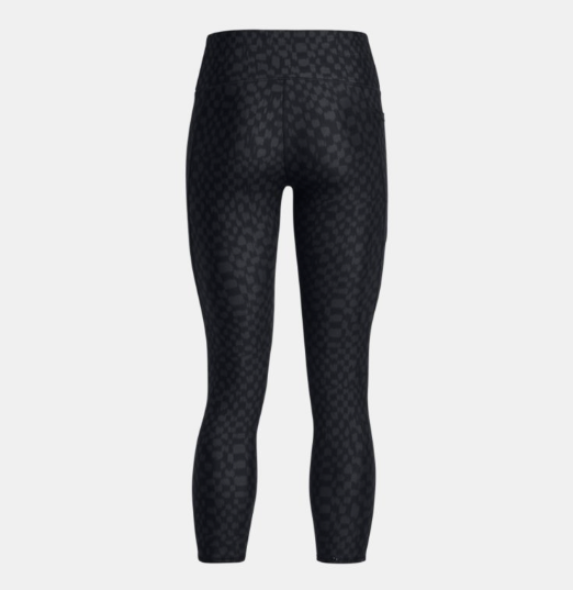 Under Armour Women's HeatGear No-Slip Waistband Printed Ankle Leggings - Black (004)