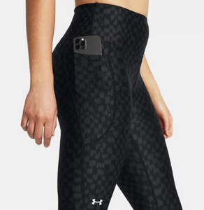 Under Armour Women's HeatGear No-Slip Waistband Printed Ankle Leggings - Black (004)