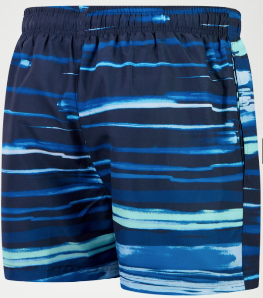 Speedo Mens Digital Printed Leisure 14 inch Swimshort - Blue