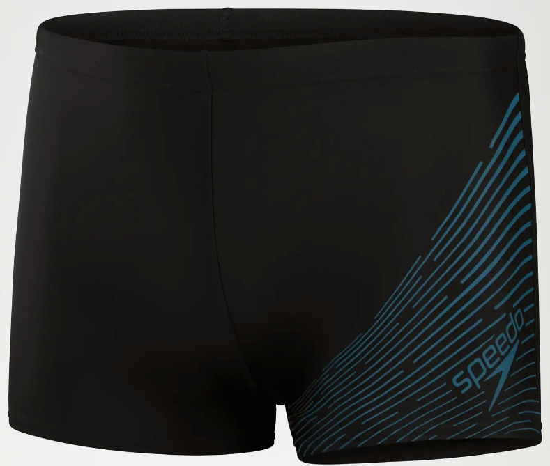 Speedo Men's Medley Logo Aquashort- Black/Blue