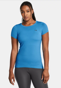 Under Armour Women's HeatGear Short Sleeve - Viral Blue (444)