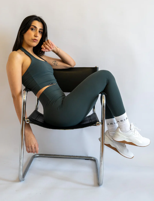 ARIA Allure Straight Waist Leggings FOREST GREEN – Equip Sports