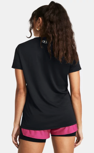 Under Armour Women's Tech™ V-Neck Short Sleeve- Black (001)