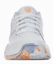 K-Swiss Girls Court Express Omni Tennis Shoes - White/ Heather/ Peach Fuzz