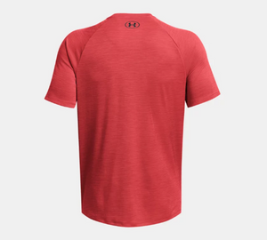 Under Armour Men's Tech Textured Short Sleeve T-Shirt - Red Solstice (814)