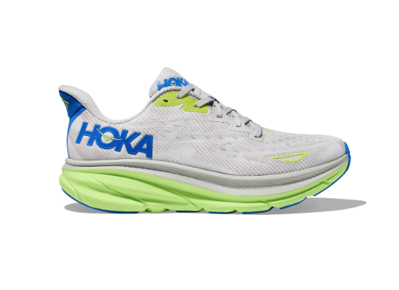 HOKA Men's Clifton 9 Running Shoes - STARDUST / ELECTRIC COBALT