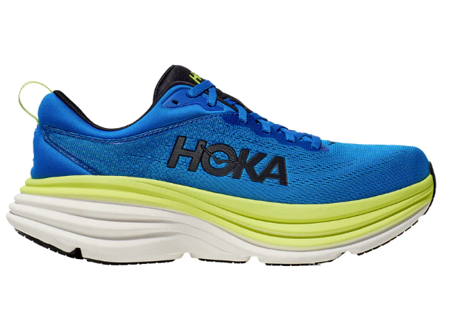 HOKA Men's Bondi 8 Running Shoes - ELECTRIC COBALT / LETTUCE