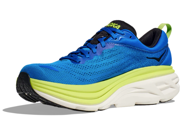 HOKA Men's Bondi 8 Running Shoes - ELECTRIC COBALT / LETTUCE