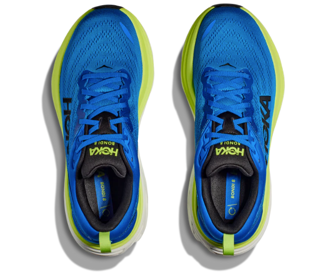 HOKA Men's Bondi 8 Running Shoes - ELECTRIC COBALT / LETTUCE