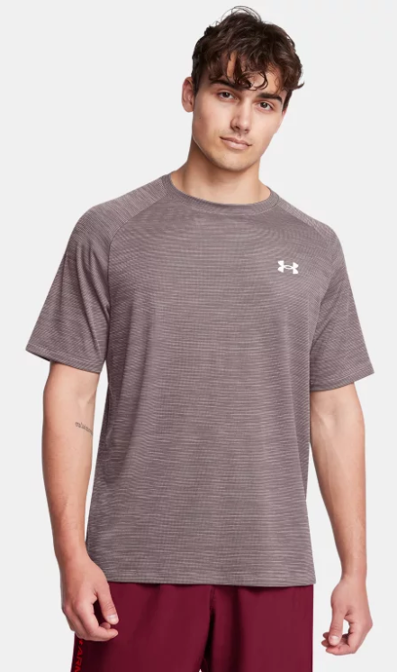 Under Armour Men's Textured Short Sleeve T-Shirt - Tetra Gray (015)